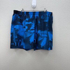 Under Armour Loose Blue Woven Adapt Athletic Active Shorts w Pockets Mens sz 3XL
